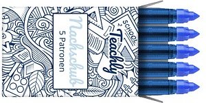 Teachly Tintenrollerminen blau 0,6 mm 5 St.