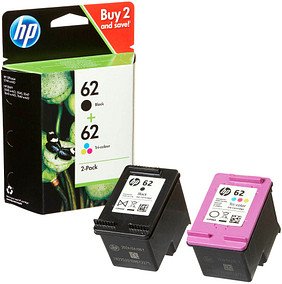 HP 62 (N9J71AE) schwarz, color Druckerpatronen, 2er-Set