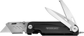 WESTCOTT Multifunktionsmesser schwarz, 1 St.