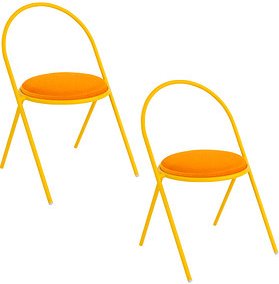 2 meet powered by PAPERFLOW Besucherstühle SATURNE CHSATX2SC.20.20 safran Kunstleder