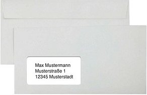 kaenguruh the world of paper Briefumschläge DIN lang mit Fenster grau haftklebend 25 St.