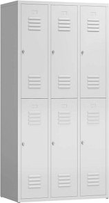 ClassiX Spind lichtgrau X-520230, 6 Schließfächer 87,0 x 50,0 x 180,0 cm