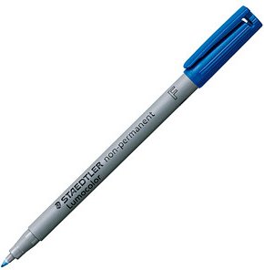 10 STAEDTLER Lumocolor Folienstifte blau 0,6 mm non-permanent