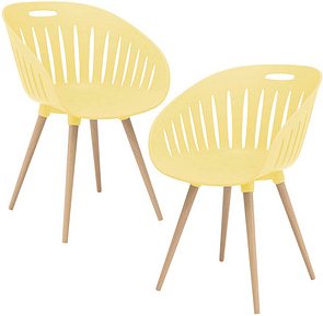 Topstar Schalenstühle T2023 FZ20EIY-2 gelb Kunststoff, 2 St.