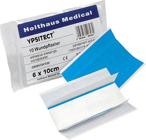 Thumbnail - Holthaus Medical Pflaster YPSITECT® 40628 blau 6,0 x 10,0 cm, 10 St.