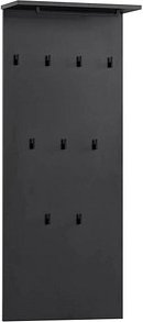 Thumbnail - MÖBELPARTNER Wandgarderobe Janne 153016 schwarz Holz 9 Haken 50,0 x 110,6 cm