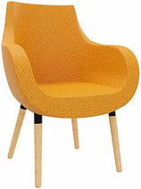 Thumbnail - fm Besuchersessel Pirum orange buche, gebeizt Stoff 71,0 x 72,0 x 87,0 cm, 1 St.