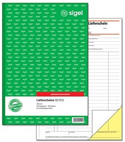 SIGEL Lieferschein mit Empfangsschein Formularbuch SD015, 1 St.
