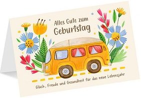 LUMA Geburtstagskarte Bus LU2875 DIN B6, 1 St.