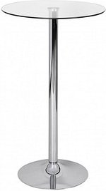 AMSTYLE Stehtisch rund Glas silber 60,0 x 60,0 x 105,0 cm, 1 St.