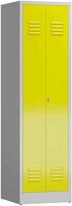 ClassiX Spind lichtgrau, zinkgelb X-510706, 1 Schließfach 50,0 x 50,0 x 180,0 cm