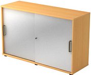 HAMMERBACHER Schiebetürenschrank 1752S, V1752S/6/S/SG buche, silber 1 Fachboden 120,0 x 40,0 x 74,8 cm