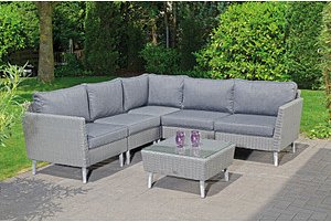 Thumbnail - Sunny Smart® Loungegruppe Lancaster grau Kunststoff, Metall, 13-teilig