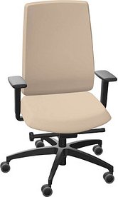 Dauphin Bürostuhl Indeed operator Stoff beige, Gestell schwarz