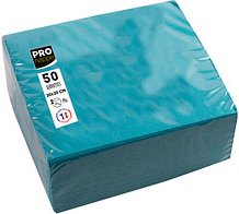 Thumbnail - PROnappe Servietten türkis 2-lagig 20,0 x 20,0 cm, 50 St.