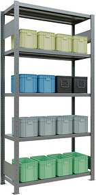 SCHULTE Schwerlastregal MULTIplus 250 12940-LR silber 100,0 x 40,0 x 200,0 cm