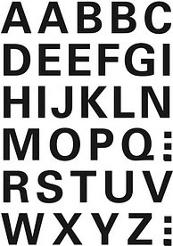 HERMA Klebebuchstaben 4163 Buchstaben A-Z, schwarz 15,0 x 15,0 mm, 36 Etiketten