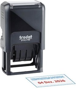 trodat Datumstempel mit Text "Eingegangen" printy-dater 4750/L1 selbstfärbend blau rot, 1 St.