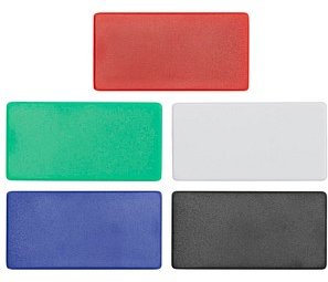 Magnete farbsortiert, Kunststoff 2,8 x 5,5 x 0,75 cm, 10 St.