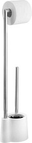 Thumbnail - WENKO WC-Garnitur Avola weiß, silber Metall, 1 St.
