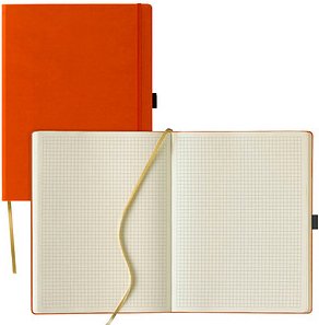 Lediberg Notizbuch Tucson ca. DIN A4 kariert, orange Hardcover 240 Seiten, 1 St.