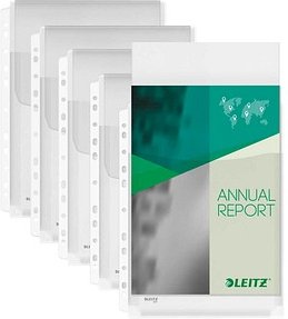Thumbnail - AKTION: 5 LEITZ Prospekthüllen DIN A4 transparent genarbt 0,17 mm mit Prämie nach Registrierung