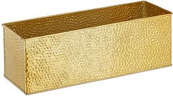 Thumbnail - relaxdays Blumenkasten Metall gold rechteckig 40,0 x 13,5 cm, 1 St.