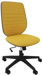 Quadrifoglio Bürostuhl Okay Stoff gelb, Gestell schwarz