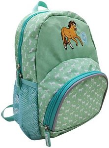 DONAU Kindergartenrucksack Pferd Kunstfaser hellgrün