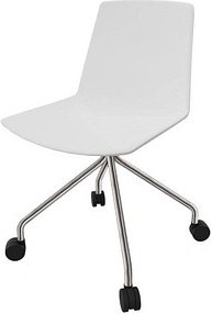 Quadrifoglio Besucherstuhl Clue weiß, grau Kunstleder