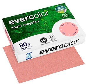Clairefontaine Recyclingpapier Evercolor rosa DIN A4 80 g/qm 500 Blatt