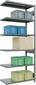SCHULTE Anbau-Schwerlastregal MULTIplus 250 12956-LR silber 100,0 x 50,0 x 250,0 cm