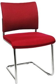 2 Topstar Besucherstühle Visit 20 NV390 G21 rot Stoff