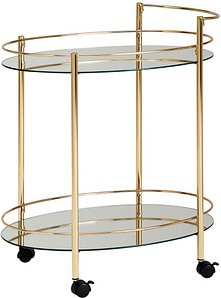 WOHNLING Servierwagen gold 67,0 x 46,0 x 79,0 cm