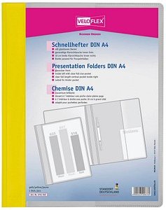 Thumbnail - VELOFLEX Schnellhefter VELOFORM® Kunststoff gelb DIN A4 überbreit, 1 St.