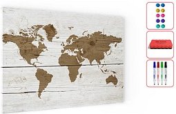 ALLboards Magnettafel 90,0 x 60,0 cm Weltkarte