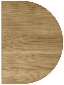 HAMMERBACHER Verbindungsplatte KA60 nussbaum, halbrund 60,0 x 80,0 x 2,5 cm