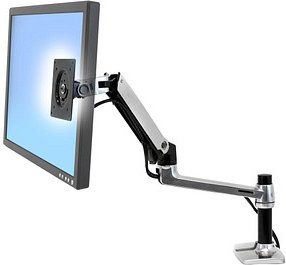 ergotron Monitor-Halterung LX 45-241-026 silber für 1 Monitor, Tischklemme, Tischbohrung