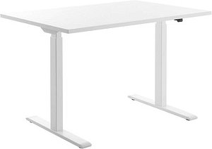 Thumbnail - Topstar E-Table elektrisch höhenverstellbarer Schreibtisch weiß rechteckig, T-Fuß-Gestell weiß 120,0 x 80,0 cm