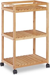 relaxdays Servierwagen braun 47,0 x 32,5 x 77,0 cm
