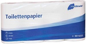 Meditrade® Toilettenpapier 3-lagig, 8 Rollen