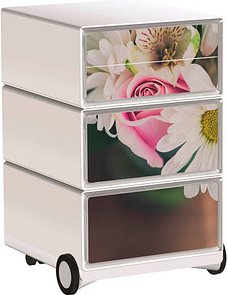 PAPERFLOW easyBox Garden Factory Rollcontainer bunt 4 Auszüge 39,0 x 43,6 x 64,2 cm