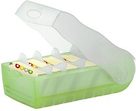 Thumbnail - HAN Croco Karteikasten DIN A7 für 900 Karteikarten grün mit Deckel