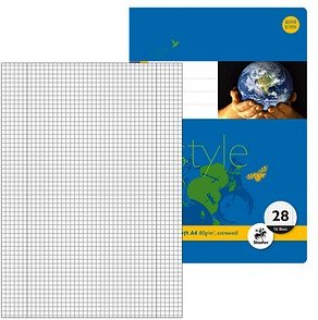 Staufen® Schulhefte Lineatur 28 kariert DIN A4 Innen- und Außenrand, 16 Blatt, 10 St.