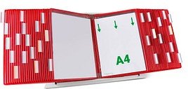 tarifold Sichttafelsystem 434503 DIN A4 rot mit 50 St. Sichttafeln, 1 St.