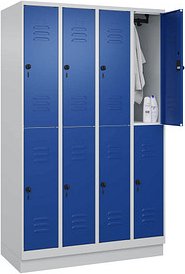 CP Spind Classic PLUS enzianblau, lichtgrau 080320-40 S10003, 8 Schließfächer 120,0 x 50,0 x 195,0 cm