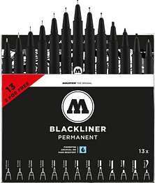 MOLOTOW Fineliner-Set schwarz, 13 Set