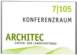 SignSystems® Türschild LITE Metall silber DIN A6 quer, 1 St.