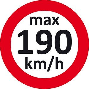 EICHNER Aufkleber Geschwindigkeit 190 km/h, rot/weiß, 100 St.