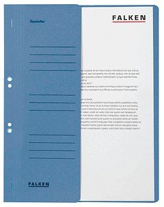 FALKEN Ösenhefter Karton blau DIN A4, halber Deckel, 50 St.